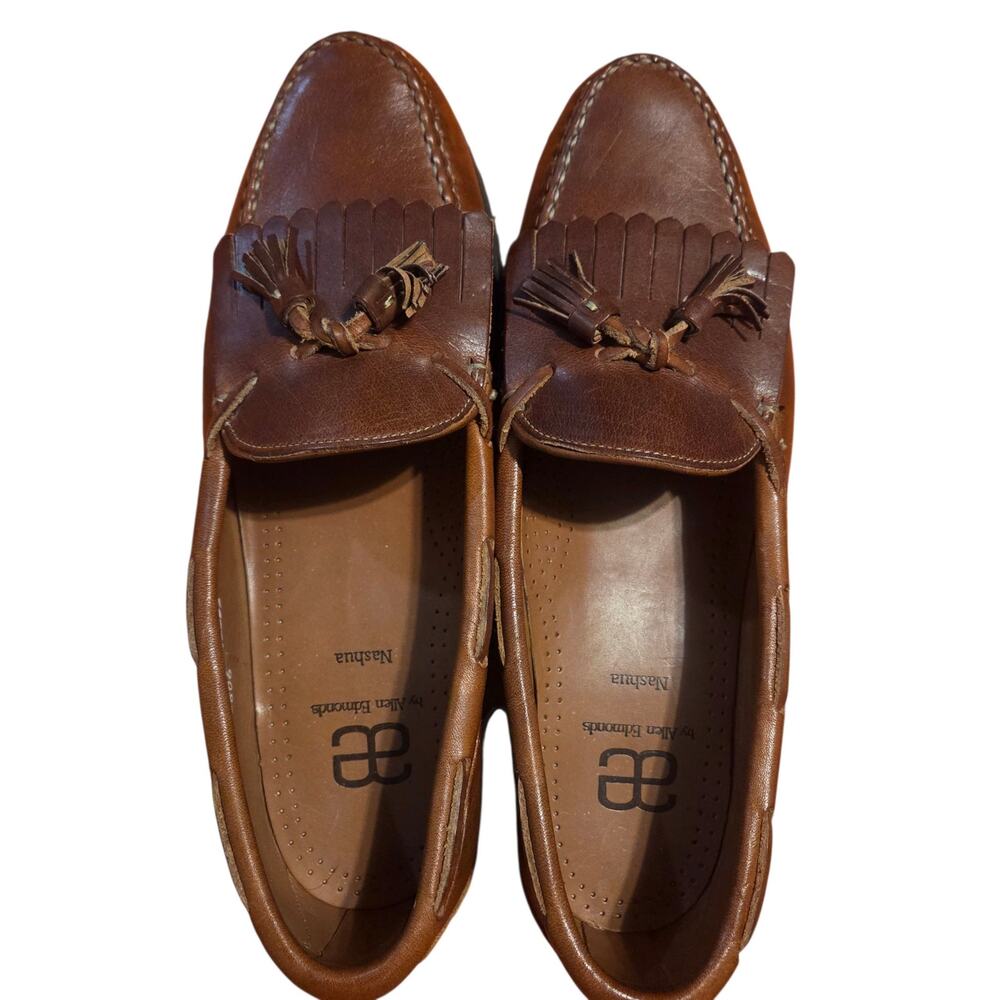 Allen Edmonds AE Nashua Tassel Loafers sz 12 Brown Leather Kilted Dress Shoes